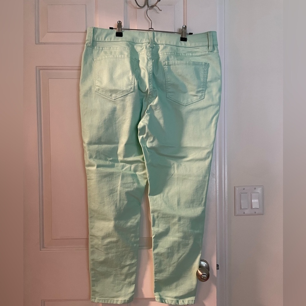 St. John's Bay Light Green Pants - Picture 1 of 4